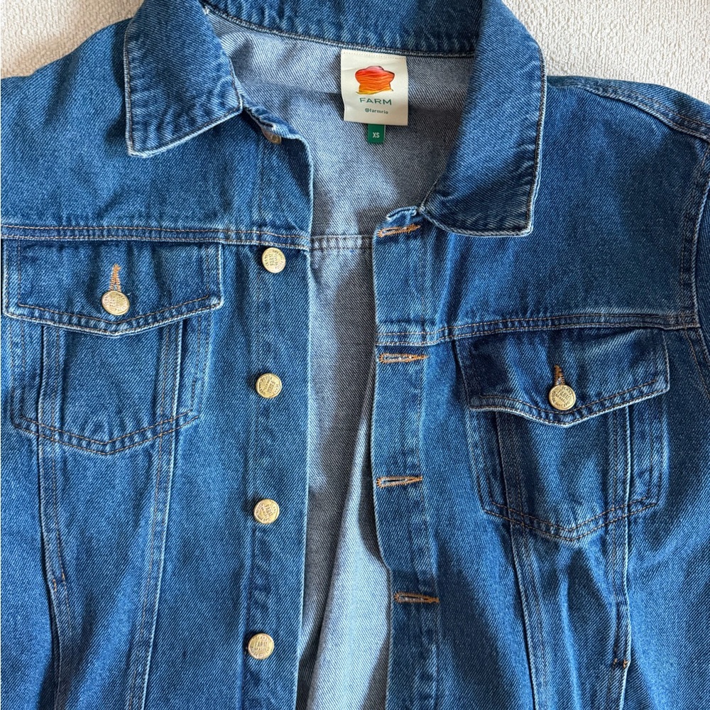 FARM Rio Multicolor Patchwork Jean Jacket - image 3